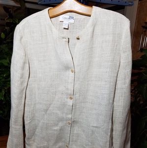 Calvin Klein Linen Shirt Size 4